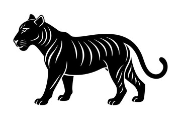 black panther vector , tiger vector illustration, goat silhouette, animal silhouette isolated vector Illustration, png, Funny cute lion, Jumping cartoon Pats