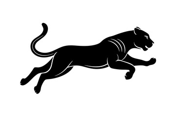 black panther vector , tiger vector illustration, goat silhouette, animal silhouette isolated vector Illustration, png, Funny cute lion, Jumping cartoon Pats