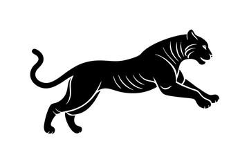 black panther vector , tiger vector illustration, goat silhouette, animal silhouette isolated vector Illustration, png, Funny cute lion, Jumping cartoon Pats
