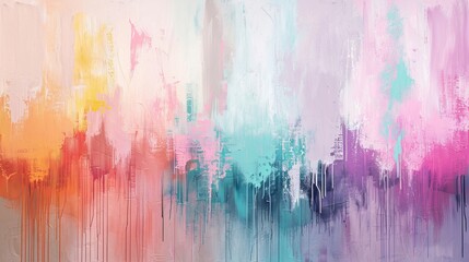 Abstract Colorful Dripping Paint