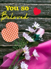 Bouquet of flower with blank space 