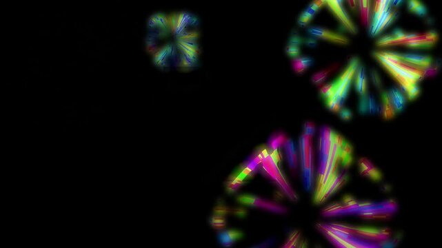 colorful fireworks circle flower effect background
