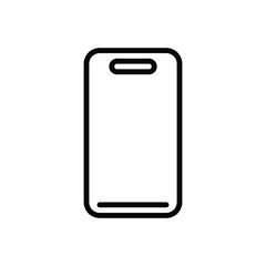 Black line icon for mobile 