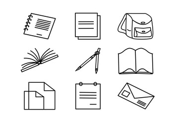 icon set office, resear