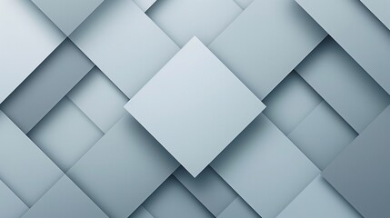 Fototapeta premium A minimalist, modern design with a flat, geometric style featuring diamond shapes in various shades of gray, set against a soft gray background.