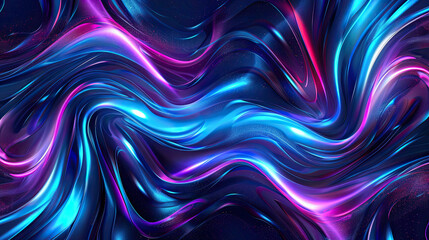 Fototapeta premium Abstract Blue and Purple Dynamic Background with Futuristic Vivid Neon Swirl Lines, Energetic Flowing Waves, Electric Colors, Modern Digital Art, Vibrant Light Streaks, Hypnotic Motion, and Eye-Catchi