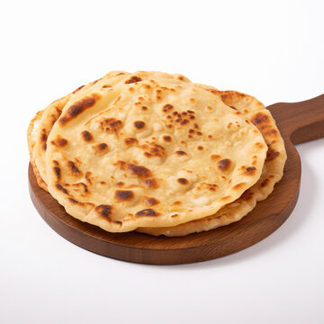 lachha paratha in white background