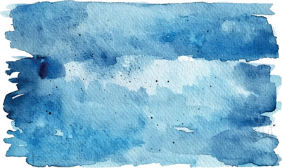 Background watercolor rectangle frame, blue colors, isolated on white © Irina