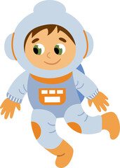 Cute hand-drawn astronaut