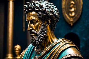 Close-up of a Golden Statue