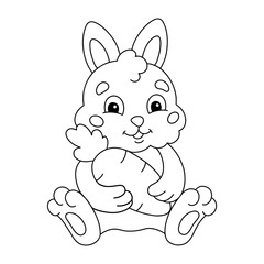 Coloring page for kids. Digital stamp. Cartoon style character. Isolated on white background. Vector illustration.