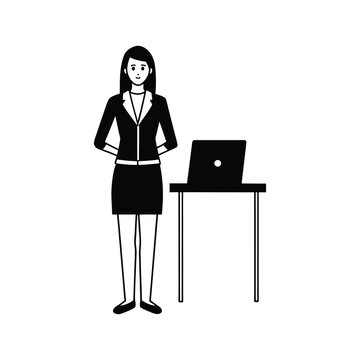 recommend clip art: woman with laptop