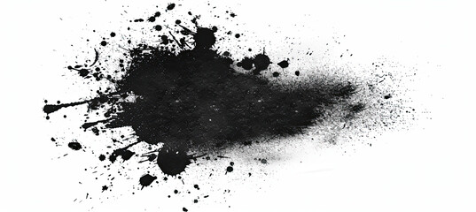 Black Grunge Isolated on White Background, Distressed Texture, Rough Edges, Urban Grunge Style, High Contrast, Gritty Surface, Vintage Aesthetic, Raw Artistic Element, Edgy Design, Weathered Appearanc