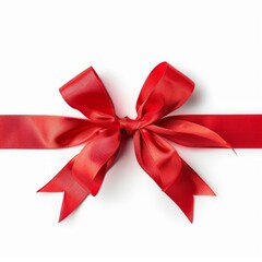 Red Ribbon With Bow on Gift Box