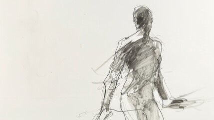 Sketch of a Person's Back