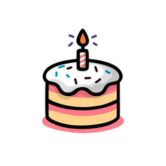 birthday cake with candles