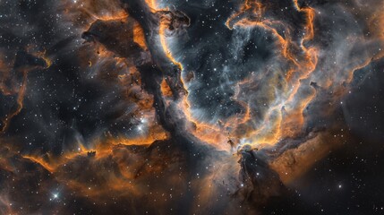 Cosmic Nebula with Stars.