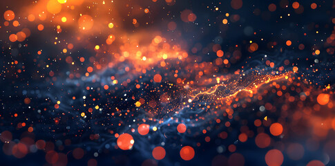 Background of sparks with bokeh lights