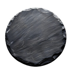 Fototapeta premium Black Slate plate empty isolated on transparent background