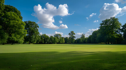 cricket field on a sunny day