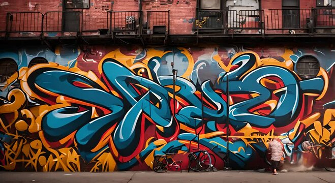 Graffiti mural in Brooklyn.
