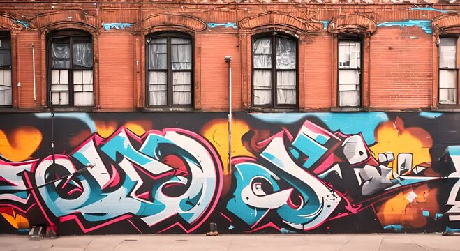 Graffiti mural in Brooklyn.