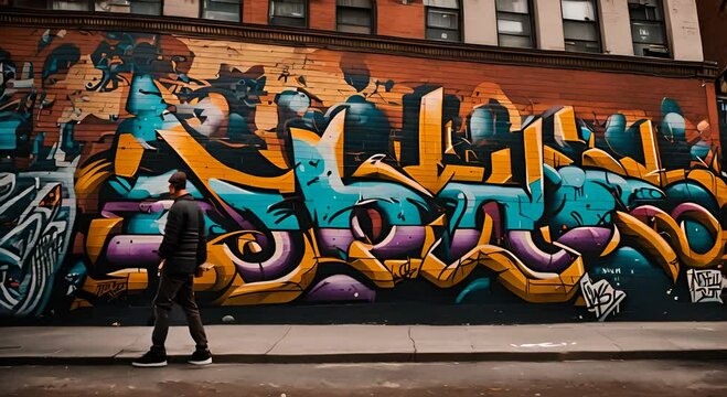Graffiti mural in Brooklyn.