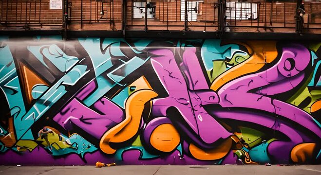 Graffiti mural in Brooklyn.