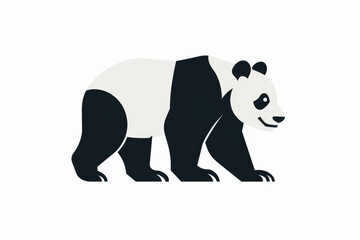 Fototapeta premium White background illustration of pandas