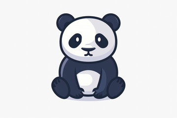 Naklejka premium White background illustration of pandas
