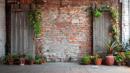 Elegant brick backdrop