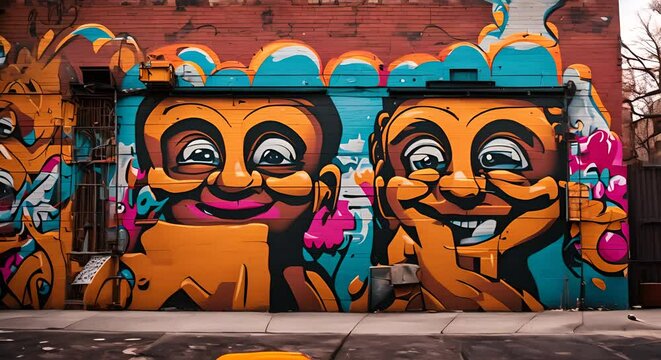 Graffiti mural in Brooklyn.