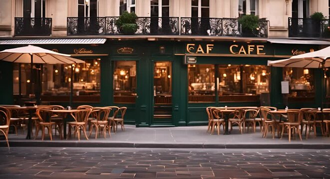 Elegant cafe in Paris.