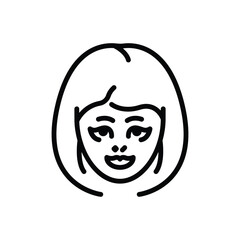 Black line icon for beauty 