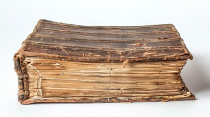 Old book with white backdrop for text