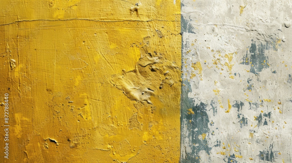 Poster composition with vertical orientation and half space for copying texture or background