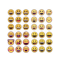 Fototapeta premium Smileys Emoji icon illustration set