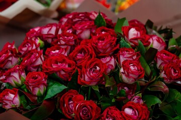 Red And White Roses Bouquet