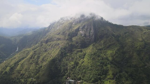 The aerial view of the landscape at Ella in Sri Lanka