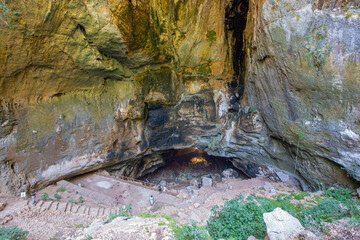 The Caves of Heaven and Hell (Heaven and Hell) and the Church of the Virgin Mary are two large pits in the Taurus Mountains.Narlıkuyu, Mersin, Turkey.