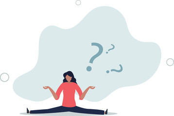 Business doubt choice, make decision on work direction, choose career path or option or alternative concept.flat design.illustration with people.