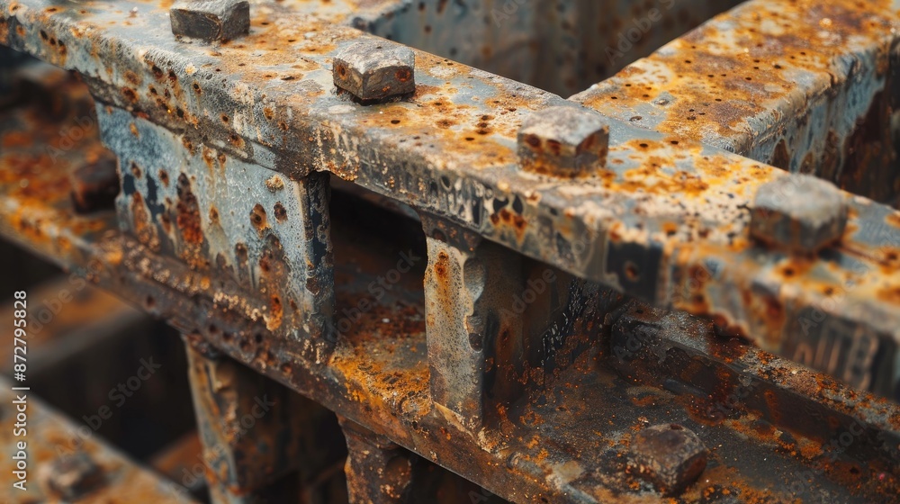 Poster deteriorated metal bars for strong structures with a recurrent design