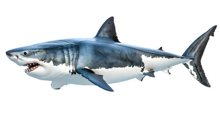 Fototapeta premium White shark isolated on transparent background
