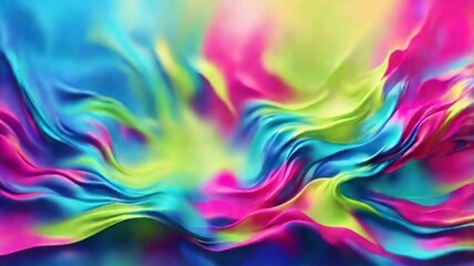Obraz premium abstract blur background with vibrant neon colors such as electric blue, hot pink, and lime green