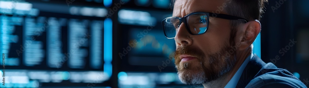 Aufkleber inventory manager analyzing retail transaction insights on computer dashboard