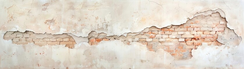 A wall with a large hole in it