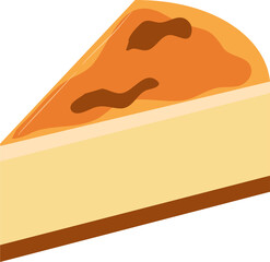 Cake slice Illustration. Slice of cake. Dessert clipart.
