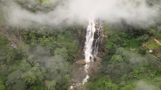 The aerial view of the landscape at Ella in Sri Lanka