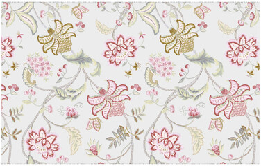 Floral textile pattern