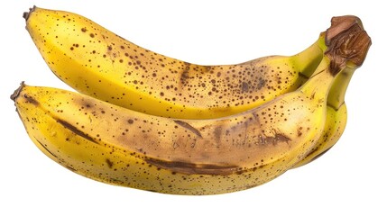 Fresh ripe organic banana isolated on white background with clipping path